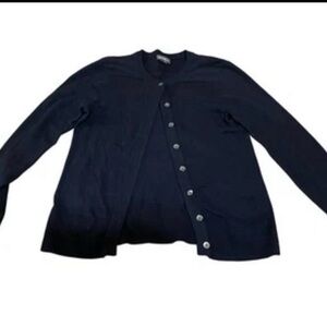 Eddie Bauer Navy Button Up Cardigan Sweater Size XS Casual